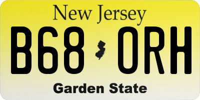 NJ license plate B68ORH
