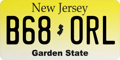 NJ license plate B68ORL