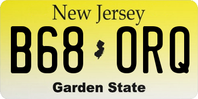 NJ license plate B68ORQ