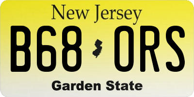 NJ license plate B68ORS