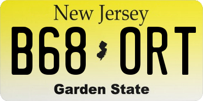 NJ license plate B68ORT