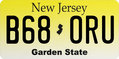 NJ license plate B68ORU