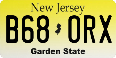 NJ license plate B68ORX