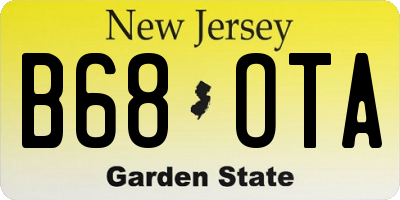 NJ license plate B68OTA