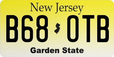 NJ license plate B68OTB