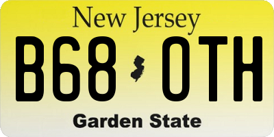 NJ license plate B68OTH