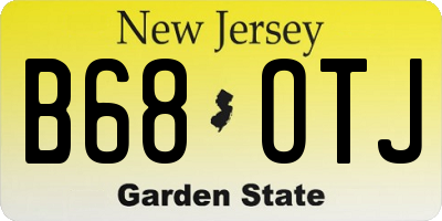 NJ license plate B68OTJ