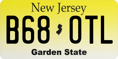 NJ license plate B68OTL