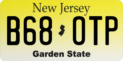 NJ license plate B68OTP