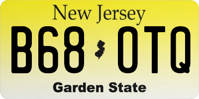 NJ license plate B68OTQ