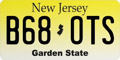 NJ license plate B68OTS