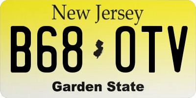 NJ license plate B68OTV