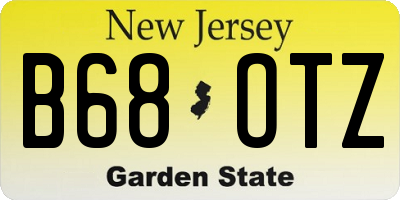 NJ license plate B68OTZ
