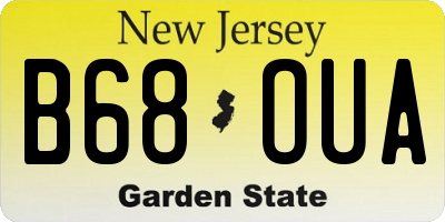 NJ license plate B68OUA