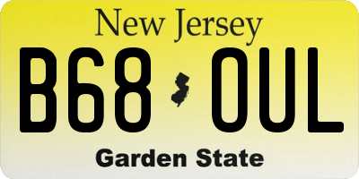 NJ license plate B68OUL