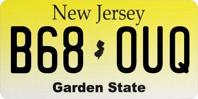 NJ license plate B68OUQ