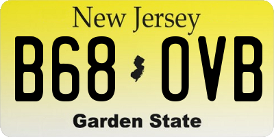 NJ license plate B68OVB