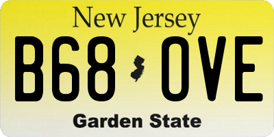 NJ license plate B68OVE