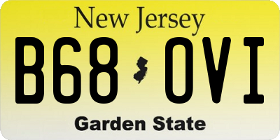 NJ license plate B68OVI