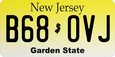 NJ license plate B68OVJ