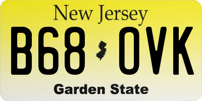 NJ license plate B68OVK