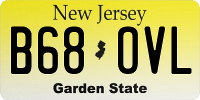 NJ license plate B68OVL