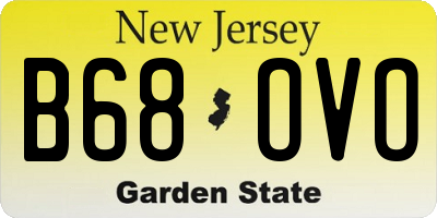 NJ license plate B68OVO