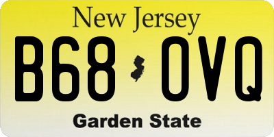 NJ license plate B68OVQ