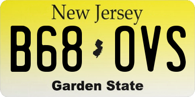 NJ license plate B68OVS
