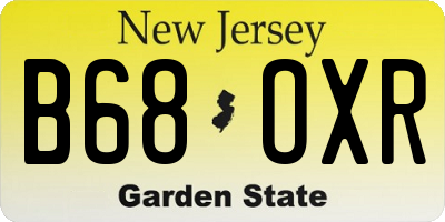 NJ license plate B68OXR