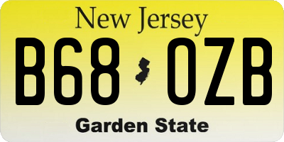 NJ license plate B68OZB