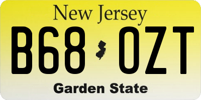 NJ license plate B68OZT