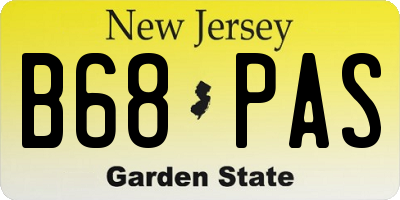NJ license plate B68PAS