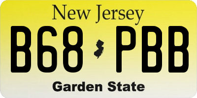 NJ license plate B68PBB