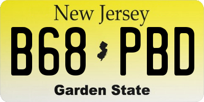 NJ license plate B68PBD