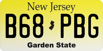 NJ license plate B68PBG