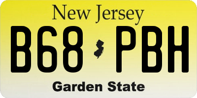 NJ license plate B68PBH