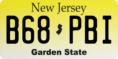 NJ license plate B68PBI
