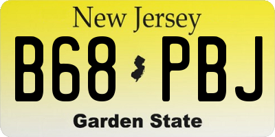 NJ license plate B68PBJ