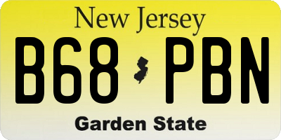 NJ license plate B68PBN