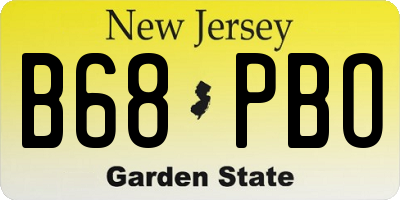 NJ license plate B68PBO