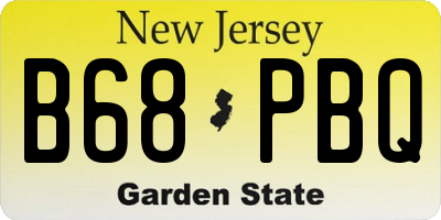 NJ license plate B68PBQ