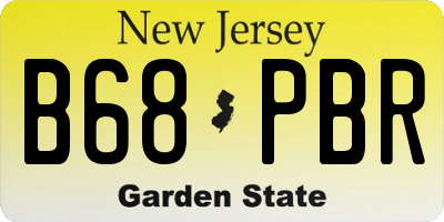 NJ license plate B68PBR