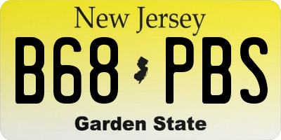 NJ license plate B68PBS