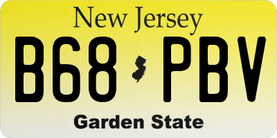 NJ license plate B68PBV