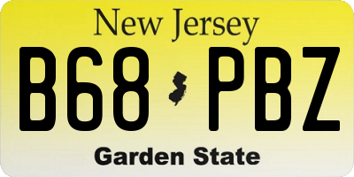 NJ license plate B68PBZ