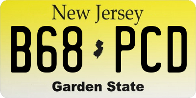 NJ license plate B68PCD