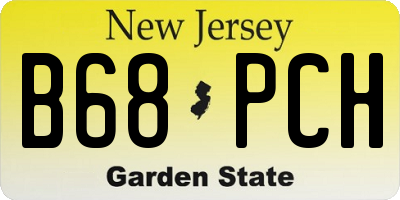 NJ license plate B68PCH