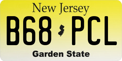 NJ license plate B68PCL