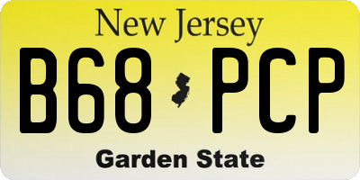 NJ license plate B68PCP
